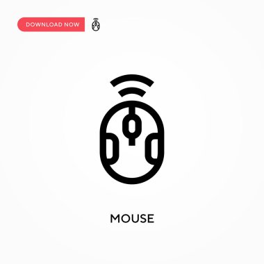 Fare Basit vektör simgesi. Web sitesi veya mobil uygulama için modern, basit düz vektör çizimi