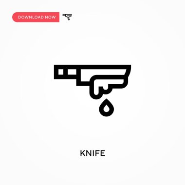 Bıçak Basit vektör simgesi. Web sitesi veya mobil uygulama için modern, basit düz vektör çizimi