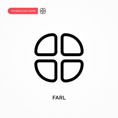 Farl Basit vektör simgesi. Web sitesi veya mobil uygulama için modern, basit düz vektör çizimi