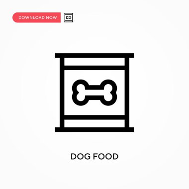 Köpek maması. Basit vektör ikonu. Web sitesi veya mobil uygulama için modern, basit düz vektör çizimi