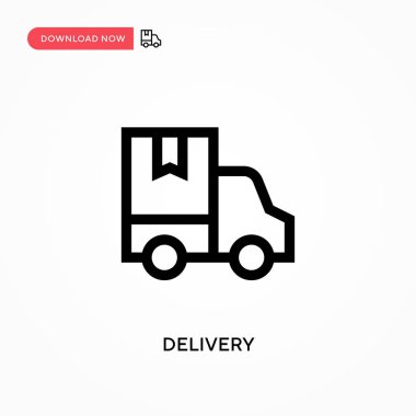 Teslimat basit vektör simgesi. Web sitesi veya mobil uygulama için modern, basit düz vektör çizimi