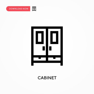 Kabine Basit vektör simgesi. Web sitesi veya mobil uygulama için modern, basit düz vektör çizimi