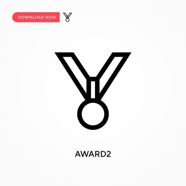 Ödül 2 Basit vektör simgesi. Web sitesi veya mobil uygulama için modern, basit düz vektör çizimi