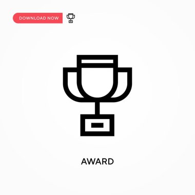 Ödül basit vektör simgesi. Web sitesi veya mobil uygulama için modern, basit düz vektör çizimi