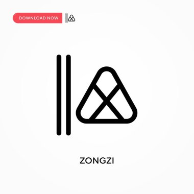 Zongzi Basit vektör simgesi. Web sitesi veya mobil uygulama için modern, basit düz vektör çizimi