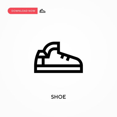 Ayakkabı Basit vektör simgesi. Web sitesi veya mobil uygulama için modern, basit düz vektör çizimi