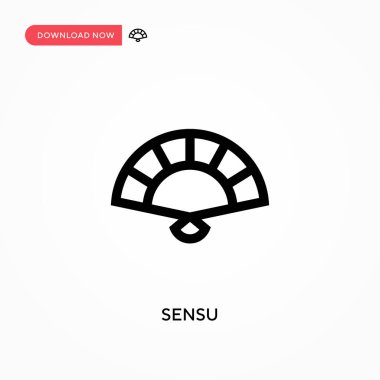 Sensu Basit vektör simgesi. Web sitesi veya mobil uygulama için modern, basit düz vektör çizimi