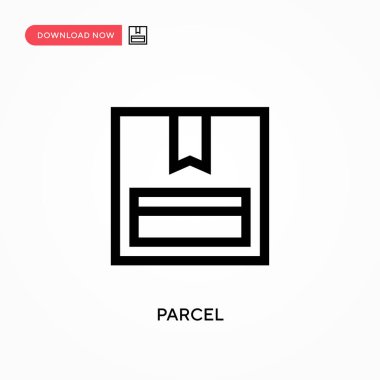 Paket Basit vektör simgesi. Web sitesi veya mobil uygulama için modern, basit düz vektör çizimi