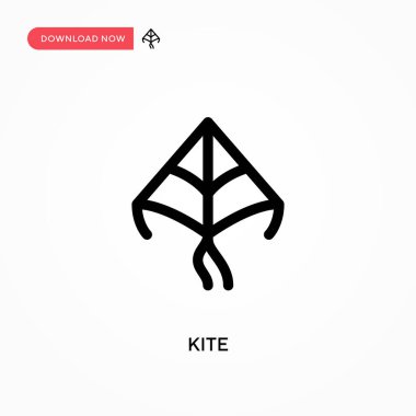 Kite Basit vektör simgesi. Web sitesi veya mobil uygulama için modern, basit düz vektör çizimi