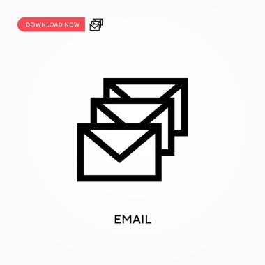 E- posta Basit vektör simgesi. Web sitesi veya mobil uygulama için modern, basit düz vektör çizimi