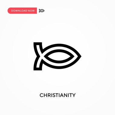 Hıristiyanlık basit vektör simgesi. Web sitesi veya mobil uygulama için modern, basit düz vektör çizimi