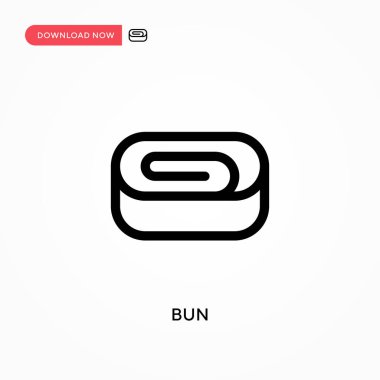 Bun Basit vektör simgesi. Web sitesi veya mobil uygulama için modern, basit düz vektör çizimi