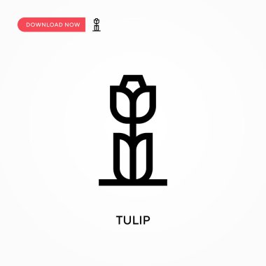 Lale Basit vektör simgesi. Web sitesi veya mobil uygulama için modern, basit düz vektör çizimi