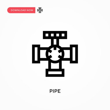 Basit Boru vektör simgesi. Web sitesi veya mobil uygulama için modern, basit düz vektör çizimi