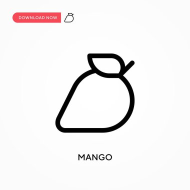 Mango Basit vektör simgesi. Web sitesi veya mobil uygulama için modern, basit düz vektör çizimi
