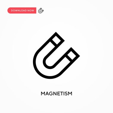 Manyetizma basit vektör simgesi. Web sitesi veya mobil uygulama için modern, basit düz vektör çizimi