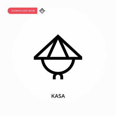 Kasa Basit vektör simgesi. Web sitesi veya mobil uygulama için modern, basit düz vektör çizimi