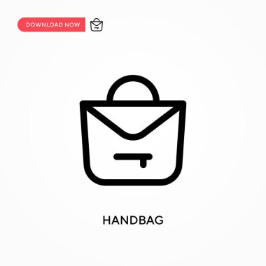 El çantası Basit vektör simgesi. Web sitesi veya mobil uygulama için modern, basit düz vektör çizimi