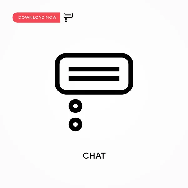 Chat Ícone Vetorial Simples Ilustração Vetorial Plana Moderna Simples Para — Vetor de Stock