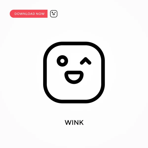 Wink Απλό Διανυσματικό Εικονίδιο Σύγχρονη Απλή Επίπεδη Διανυσματική Απεικόνιση Για — Διανυσματικό Αρχείο