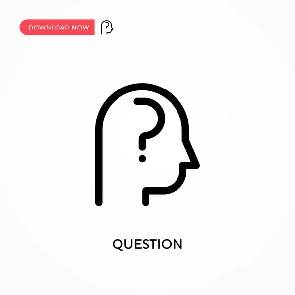 Question Simple Vector Icon Modern Simple Flat Vector Illustration Web — Stock Vector