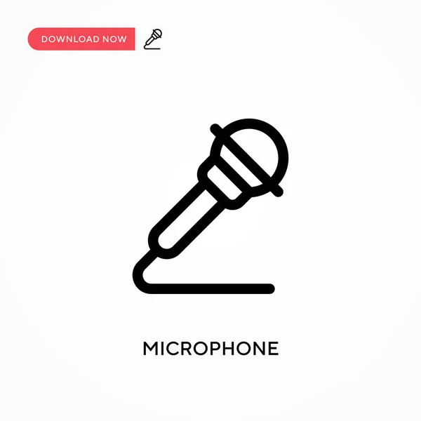 Microphone Simple Icône Vectorielle Illustration Vectorielle Plate Moderne Simple Pour — Image vectorielle