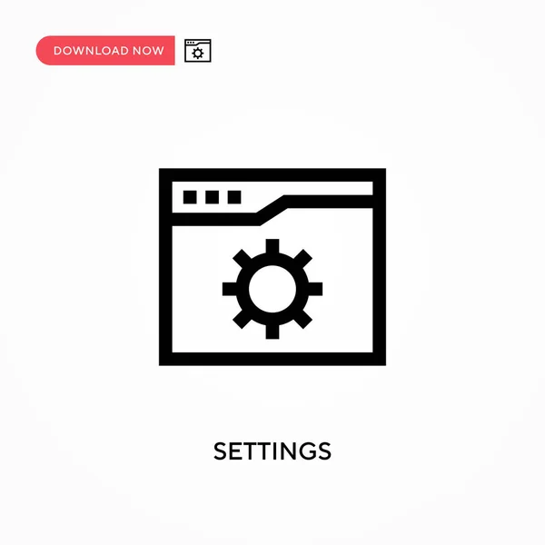 Einstellungen Einfaches Vektorsymbol Moderne Einfache Flache Vektordarstellung Für Website Oder — Stockvektor