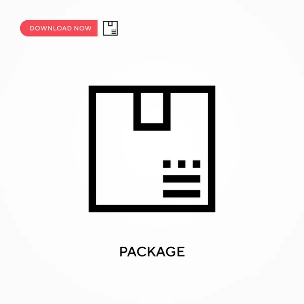 Package Simple Vector Icon Modern Simple Flat Vector Illustration Web — Stock Vector