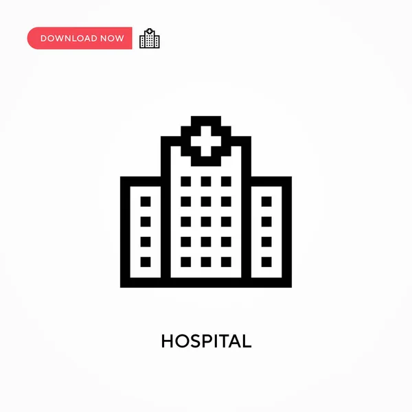 Hospital Ícone Vetorial Simples Ilustração Vetorial Plana Moderna Simples Para —  Vetores de Stock