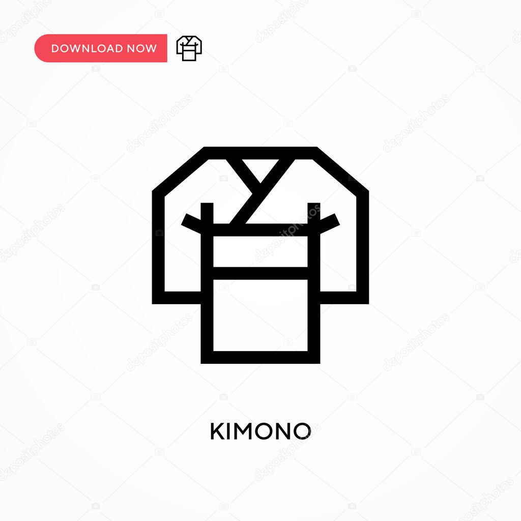 Kimono Simple vector icon. Modern, simple flat vector illustration for web site or mobile app