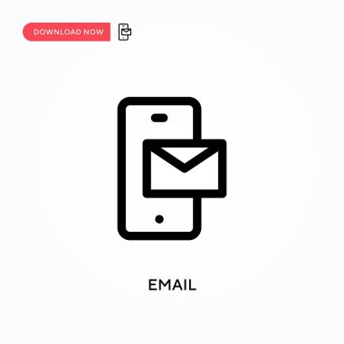 E- posta Basit vektör simgesi. Web sitesi veya mobil uygulama için modern, basit düz vektör çizimi