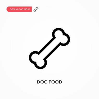 Köpek maması. Basit vektör ikonu. Web sitesi veya mobil uygulama için modern, basit düz vektör çizimi