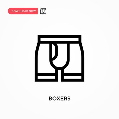 Boksörler basit vektör simgesi. Web sitesi veya mobil uygulama için modern, basit düz vektör çizimi