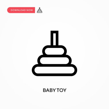 Bebek oyuncağı Basit vektör simgesi. Web sitesi veya mobil uygulama için modern, basit düz vektör çizimi