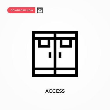 Basit vektör simgesine erişim. Web sitesi veya mobil uygulama için modern, basit düz vektör çizimi