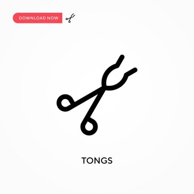 Tong Basit vektör simgesi. Web sitesi veya mobil uygulama için modern, basit düz vektör çizimi