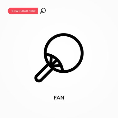 Fan Basit vektör simgesi. Web sitesi veya mobil uygulama için modern, basit düz vektör çizimi