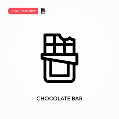 Çikolata, basit vektör simgesi. Web sitesi veya mobil uygulama için modern, basit düz vektör çizimi