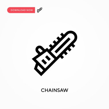 Elektrikli testere Basit vektör simgesi. Web sitesi veya mobil uygulama için modern, basit düz vektör çizimi