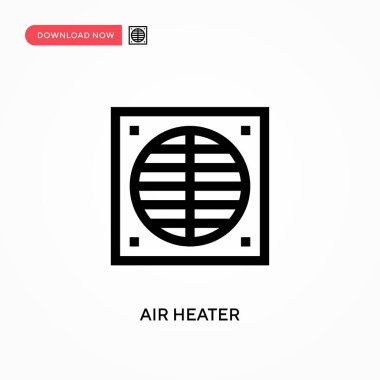 Hava ısıtıcısı basit vektör simgesi. Web sitesi veya mobil uygulama için modern, basit düz vektör çizimi