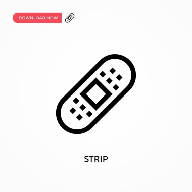 Strip Basit vektör simgesi. Web sitesi veya mobil uygulama için modern, basit düz vektör çizimi