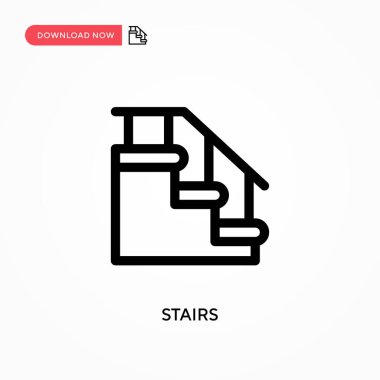 Basamaklar basit vektör simgesi. Web sitesi veya mobil uygulama için modern, basit düz vektör çizimi