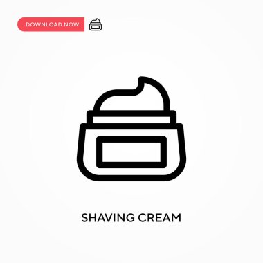 Traş köpüğü basit vektör simgesi. Web sitesi veya mobil uygulama için modern, basit düz vektör çizimi