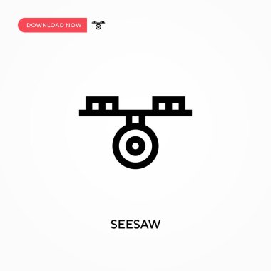 Tahterevalli basit vektör simgesi. Web sitesi veya mobil uygulama için modern, basit düz vektör çizimi