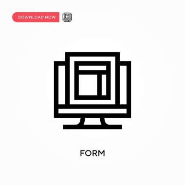 Basit vektör simgesi oluştur. Web sitesi veya mobil uygulama için modern, basit düz vektör çizimi