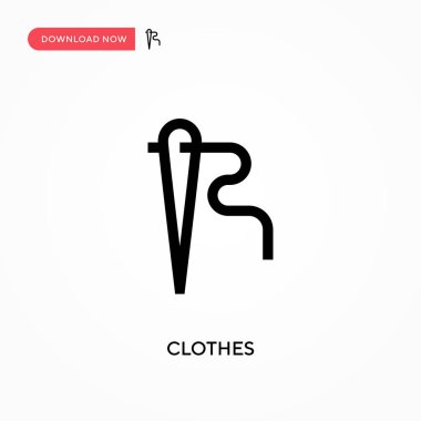 Giysiler basit vektör simgesi. Web sitesi veya mobil uygulama için modern, basit düz vektör çizimi