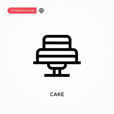 Kek basit vektör simgesi. Web sitesi veya mobil uygulama için modern, basit düz vektör çizimi