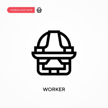 Worker Basit vektör simgesi. Web sitesi veya mobil uygulama için modern, basit düz vektör çizimi