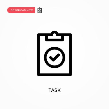 Görev basit vektör simgesi. Web sitesi veya mobil uygulama için modern, basit düz vektör çizimi