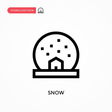 Kar Basit vektör simgesi. Web sitesi veya mobil uygulama için modern, basit düz vektör çizimi